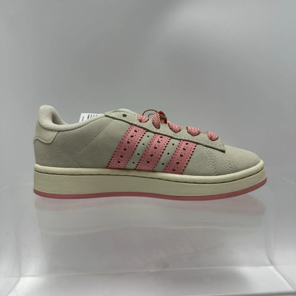 Brand New ADIDAS Campus 00s Kids Cream Pink Valentines Hearts JS3524 Size 3C